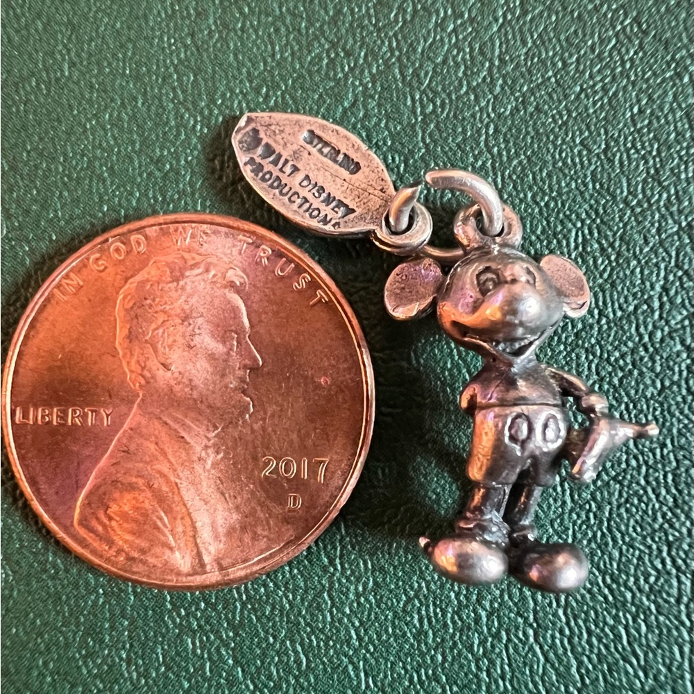 Vintage Mickey Mouse Sterling Silver Charm - Disneyland Disney